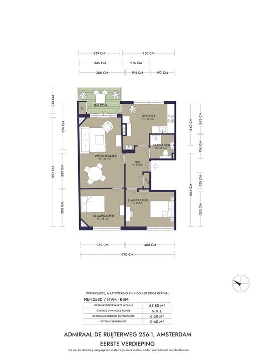 Admiraal De Ruijterweg 256 1, Amsterdam plattegrond-21