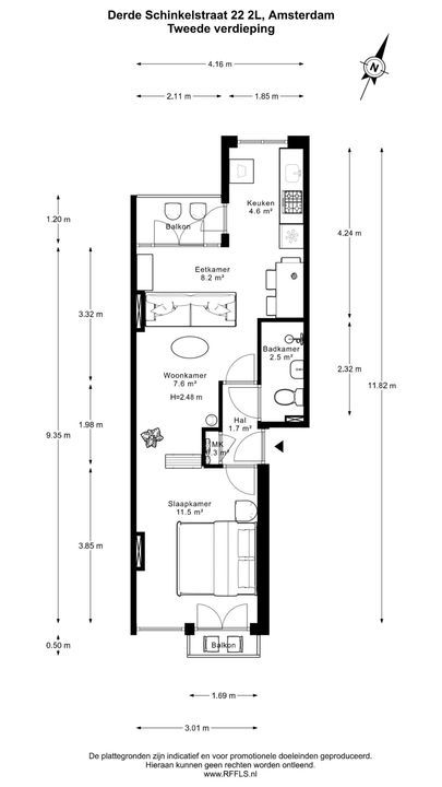 Derde Schinkelstraat 22 2L, Amsterdam plattegrond-23