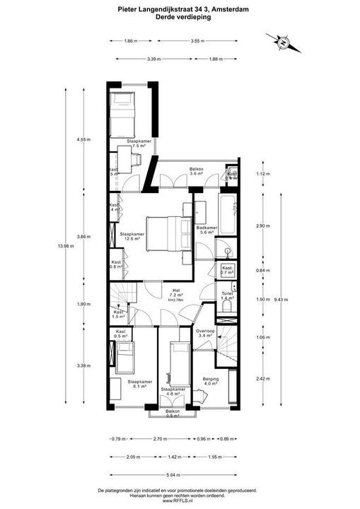 Pieter Langendijkstraat 34 3, Amsterdam plattegrond-40