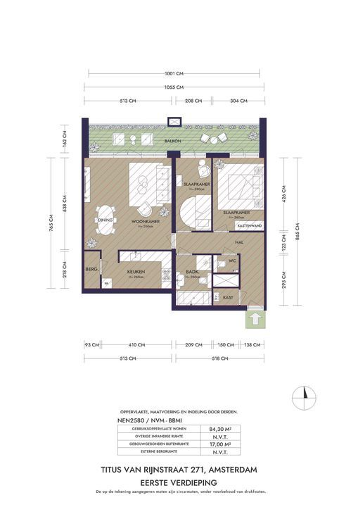 Titus van Rijnstraat 271, Amsterdam plattegrond-33