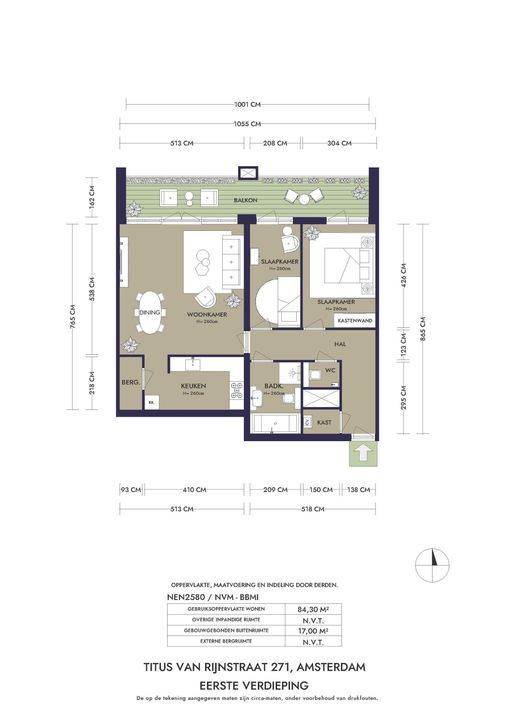 Titus van Rijnstraat 271, Amsterdam plattegrond-33