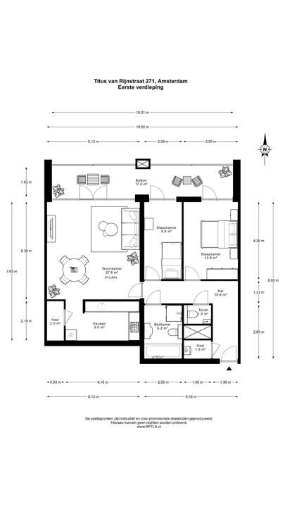 Titus van Rijnstraat 271, Amsterdam plattegrond-33