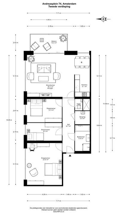 Andreasplein 74, Amsterdam plattegrond-37