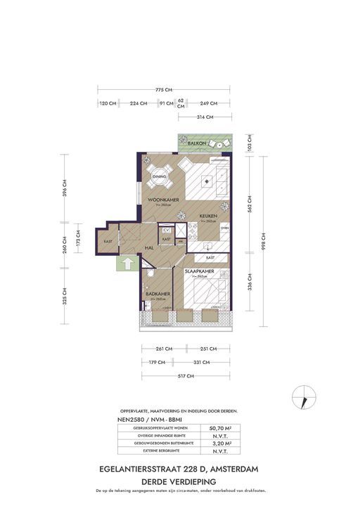 Egelantiersstraat 228 D, Amsterdam plattegrond-18