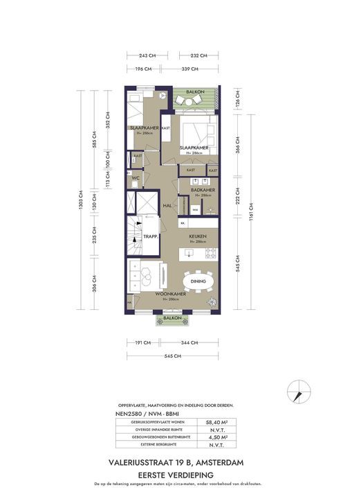 Valeriusstraat 19 B, Amsterdam plattegrond-36