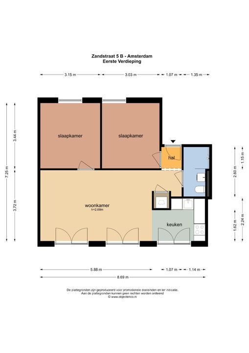 Zandstraat 5 B, Amsterdam plattegrond-22