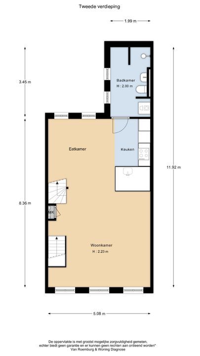 Noorderkerkstraat 3 1, Amsterdam plattegrond-44