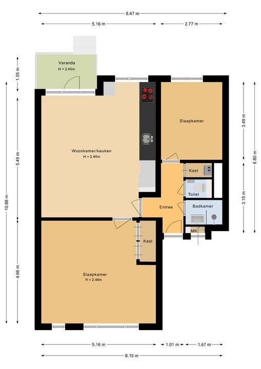 Van Swindendwarsstraat 92, Amsterdam plattegrond-31
