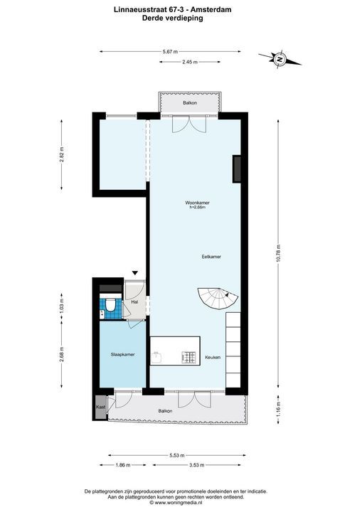 Linnaeusstraat 67 3, Amsterdam plattegrond-39