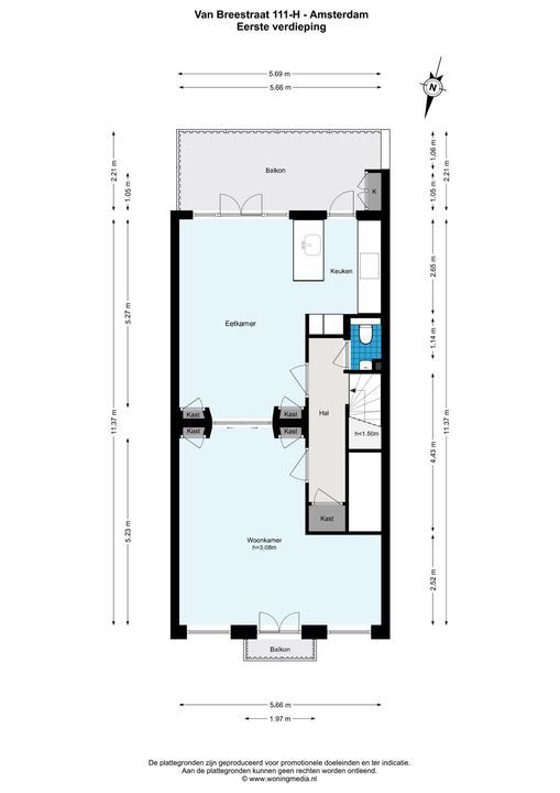 Van Breestraat 111 H, Amsterdam plattegrond-45