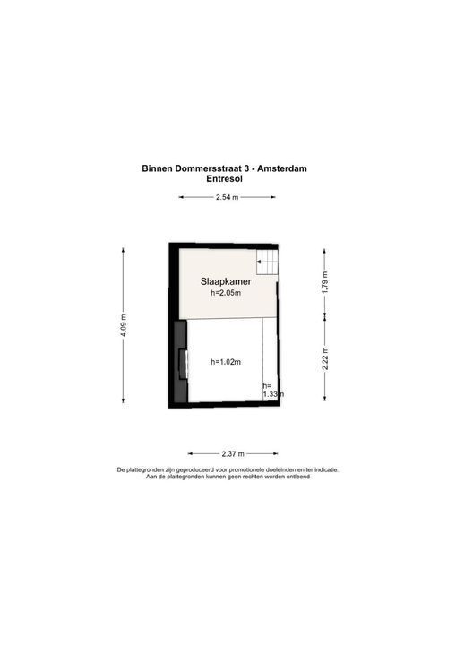 Binnen Dommersstraat 3, Amsterdam plattegrond-53