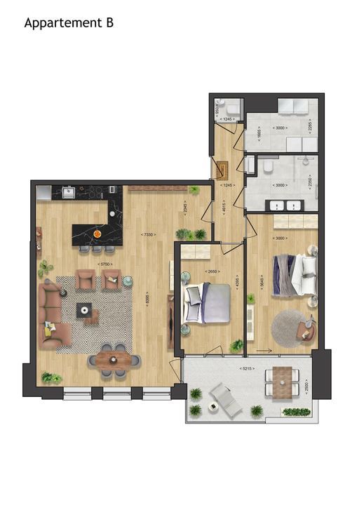 Fiora: Appartement B 3, Goes plattegrond-11