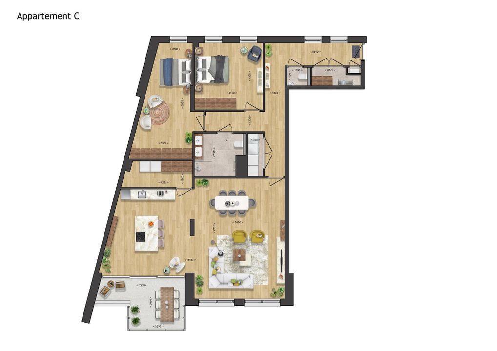 Elantra: Appartement C 23, Goes plattegrond-11