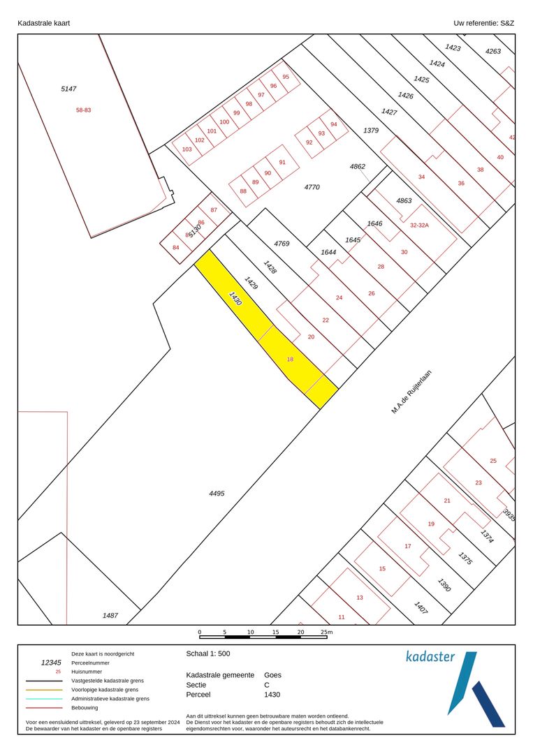 M.A.de Ruijterlaan 18, Goes plattegrond-20
