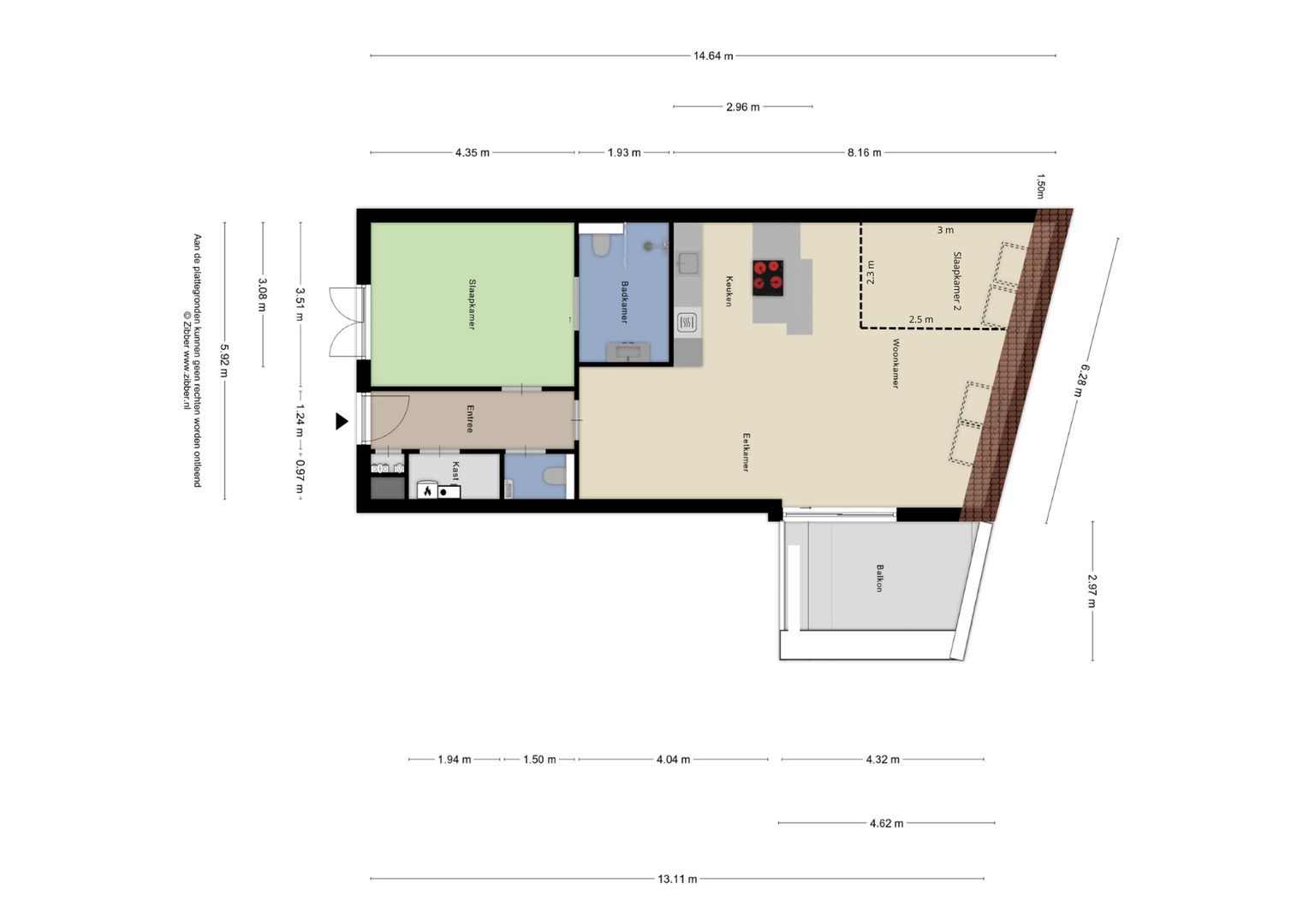 Dam 1 B 07, Goes plattegrond-41