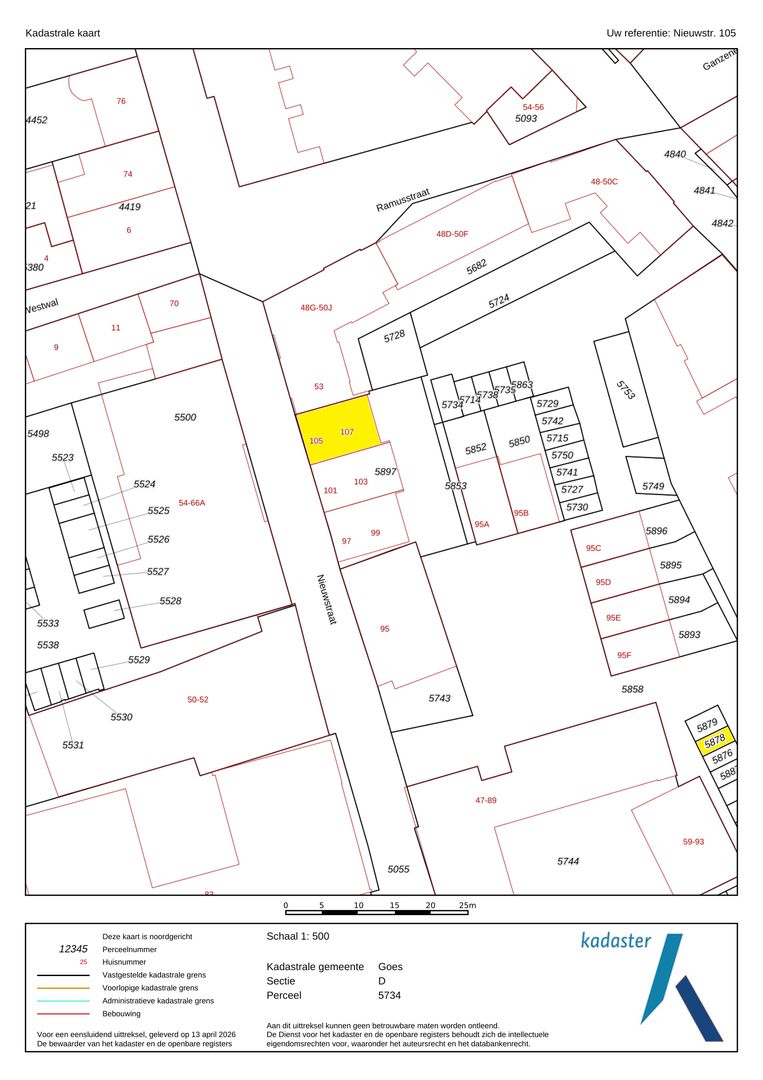 Nieuwstraat 105, Goes plattegrond-20