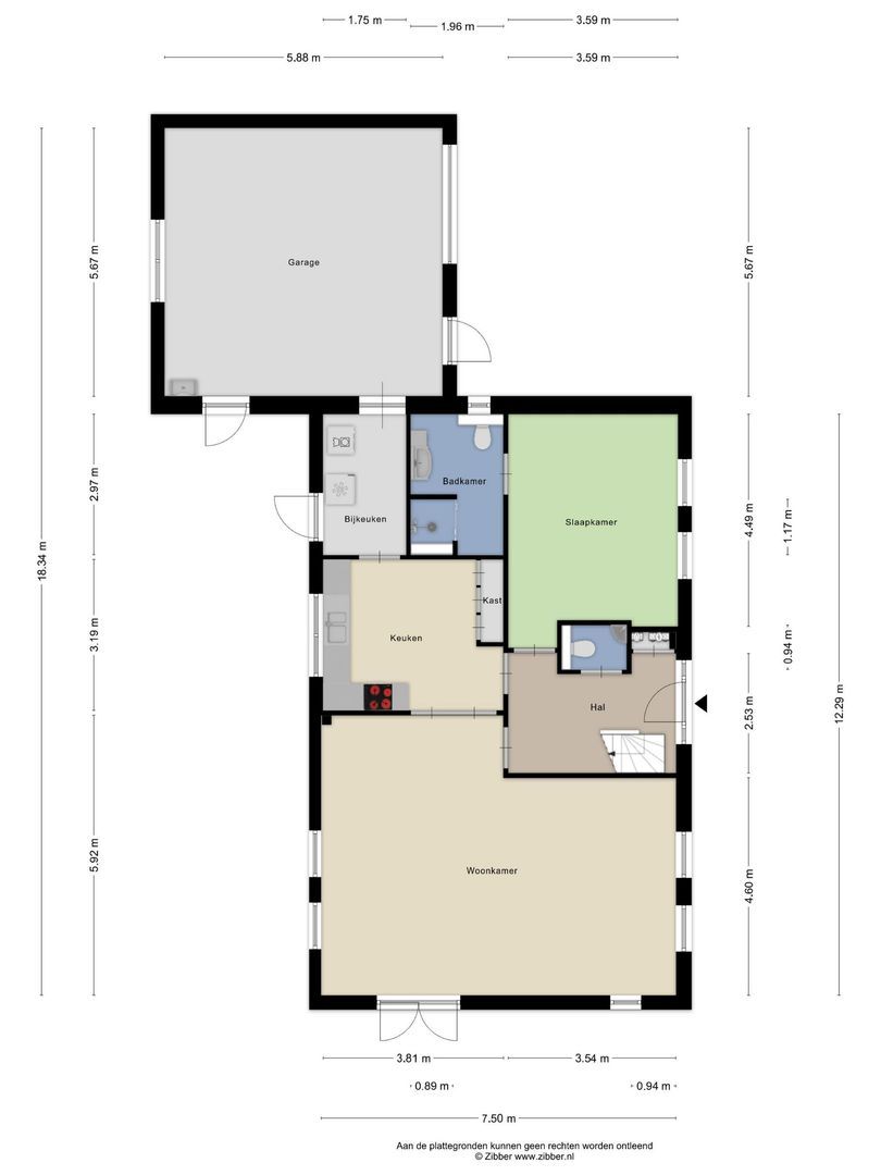 Ambachtsherenwegeling 25, Kapelle plattegrond-40