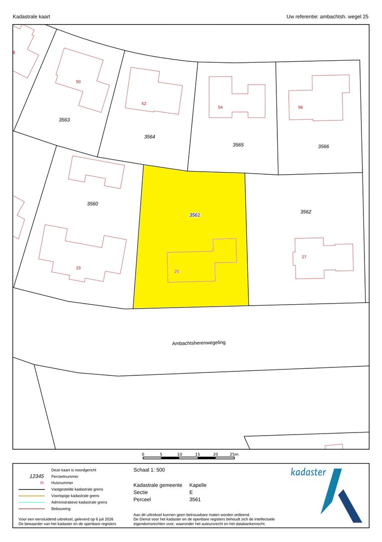 Ambachtsherenwegeling 25, Kapelle plattegrond-40