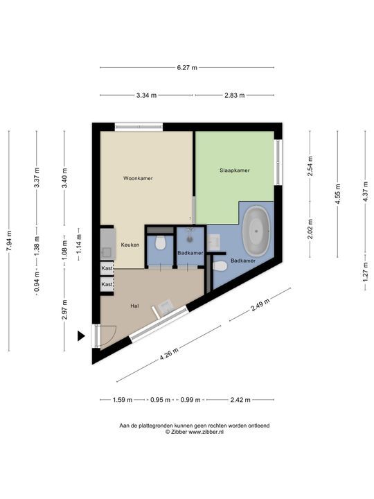 Waterstate 0.15 | Hotelappartement type XXL 0 ong, Goes plattegrond-20