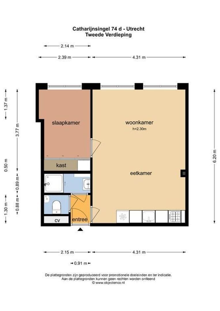 Catharijnesingel 74 D, Utrecht plattegrond-22