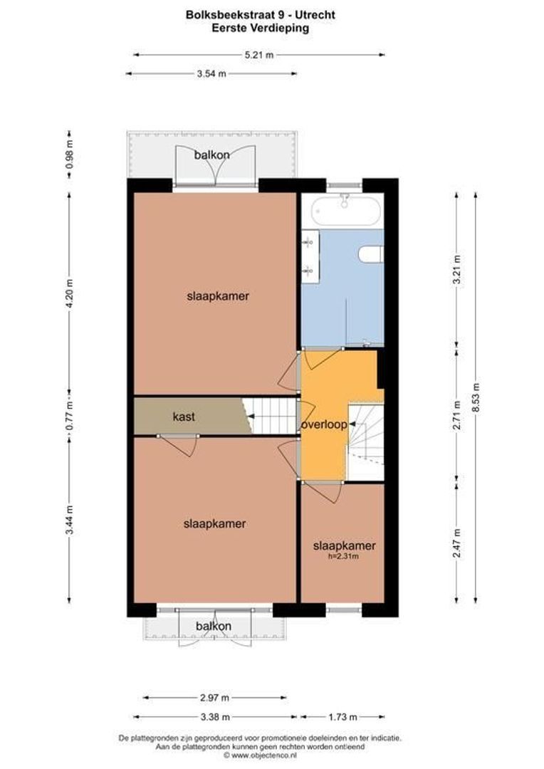 Bolksbeekstraat 9, Utrecht plattegrond-31