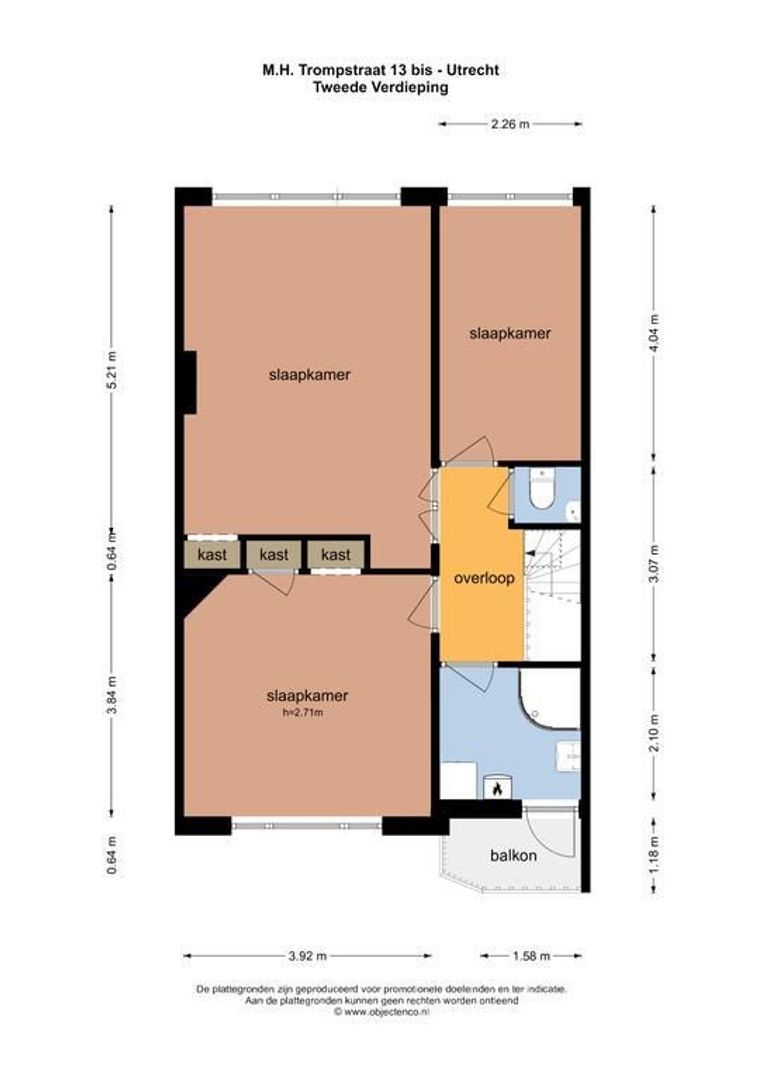 M.H. Trompstraat 13 bis, Utrecht plattegrond-2