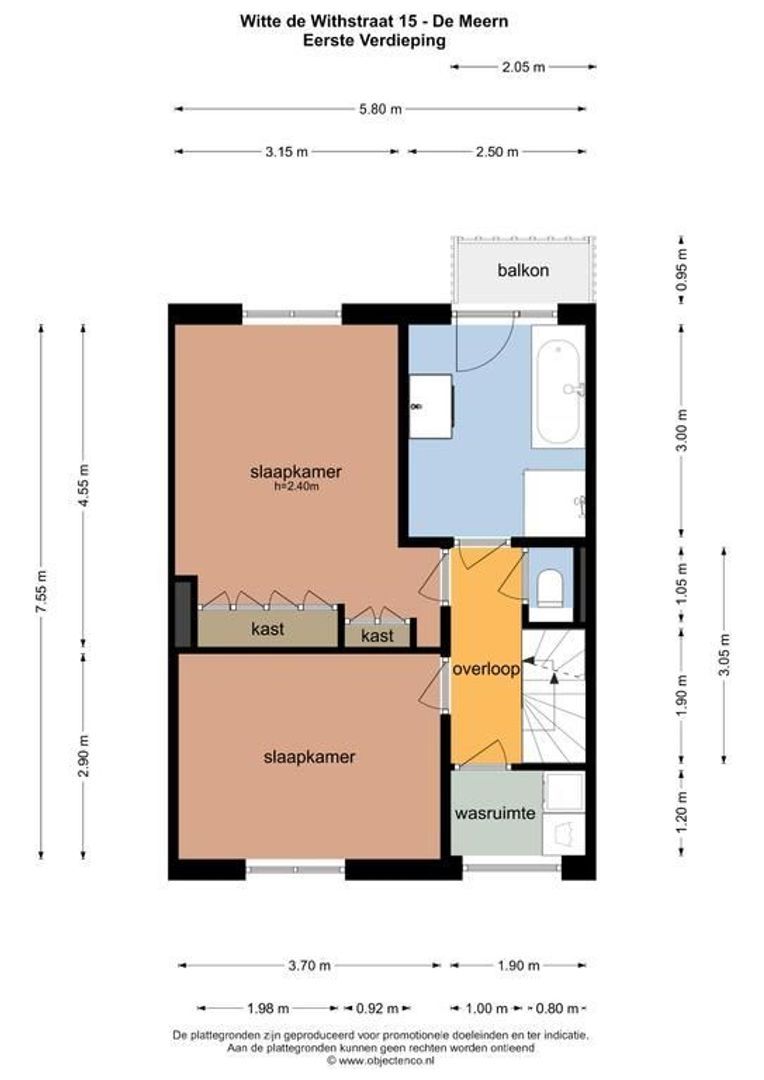 Witte de Withstraat 15, De Meern plattegrond-44