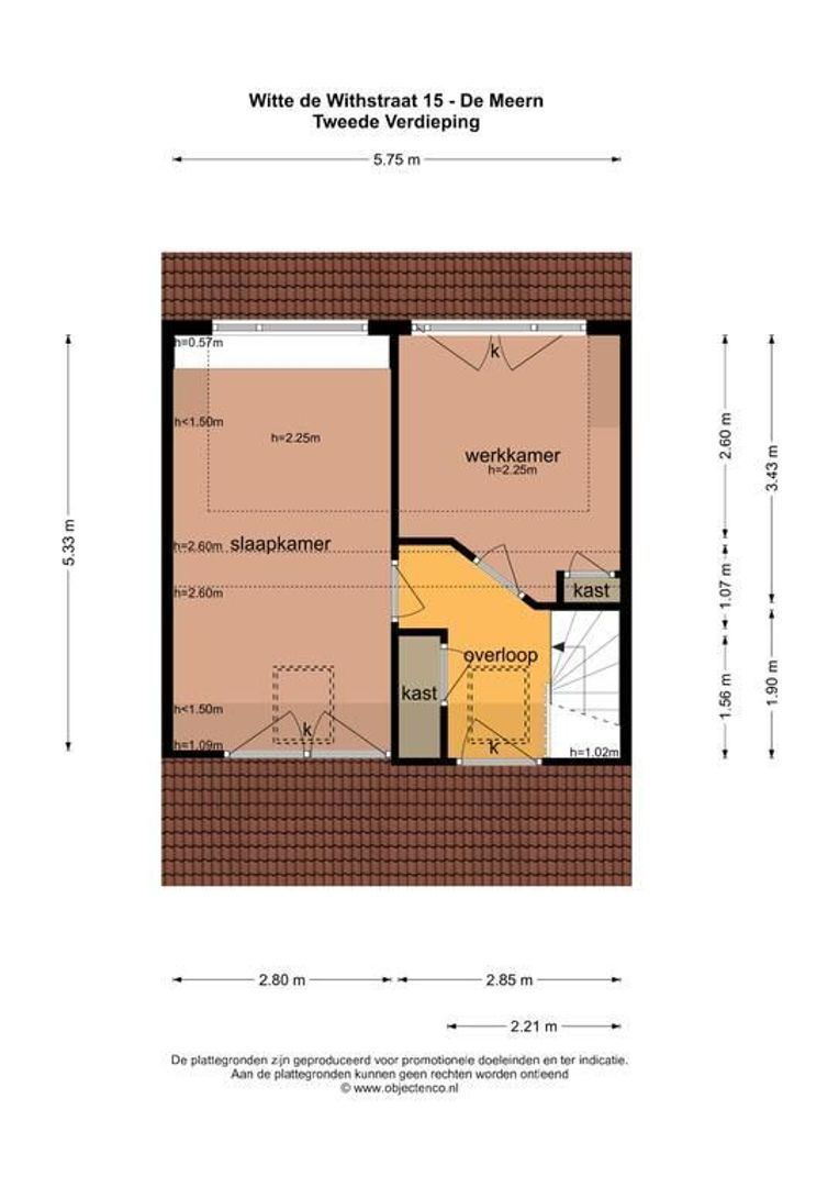 Witte de Withstraat 15, De Meern plattegrond-44