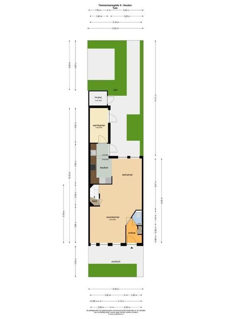 Timmermansgilde 4, Houten plattegrond-40