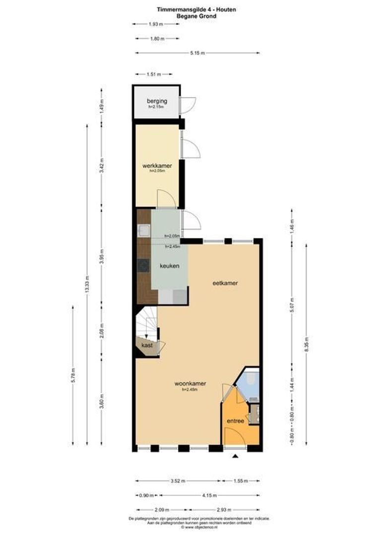 Timmermansgilde 4, Houten plattegrond-40