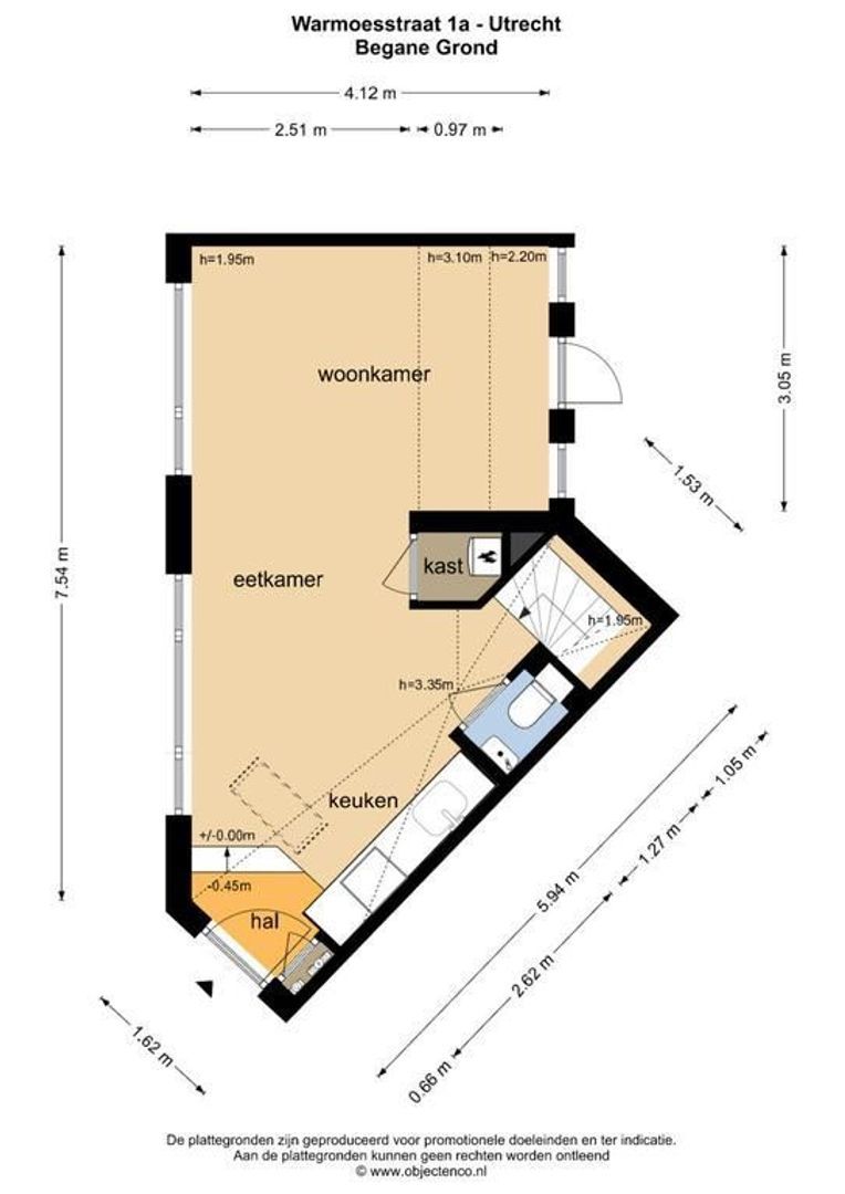 Warmoesstraat 1 A, Utrecht plattegrond-31