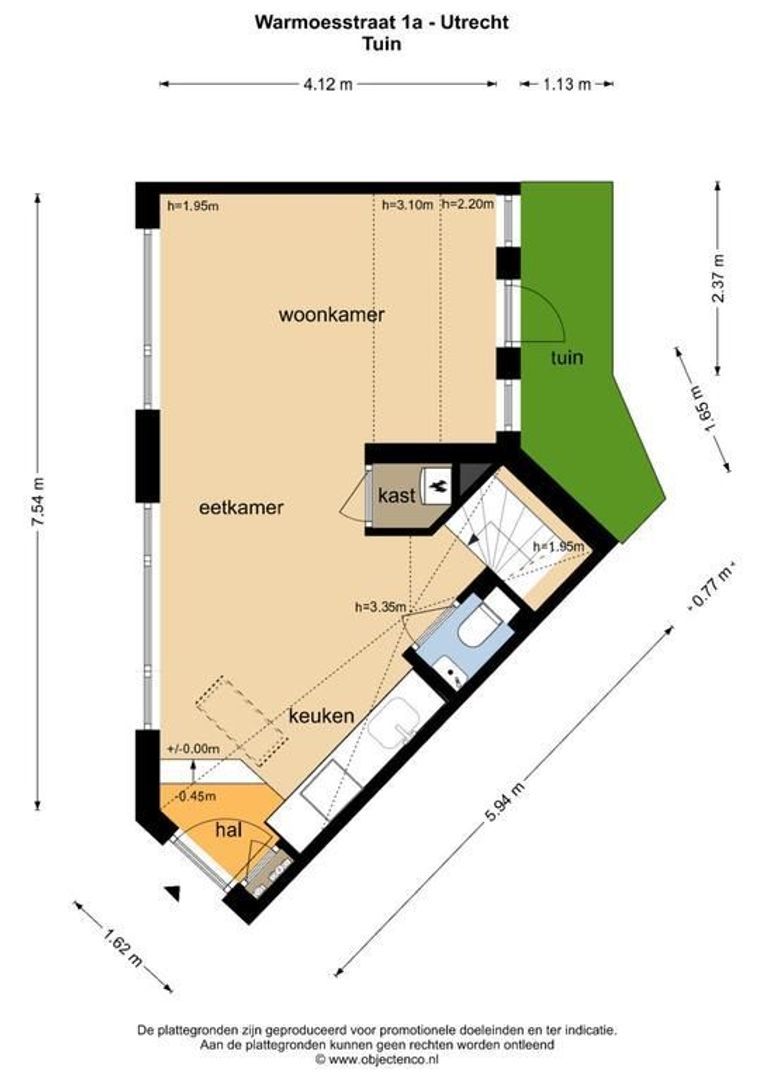 Warmoesstraat 1 A, Utrecht plattegrond-31