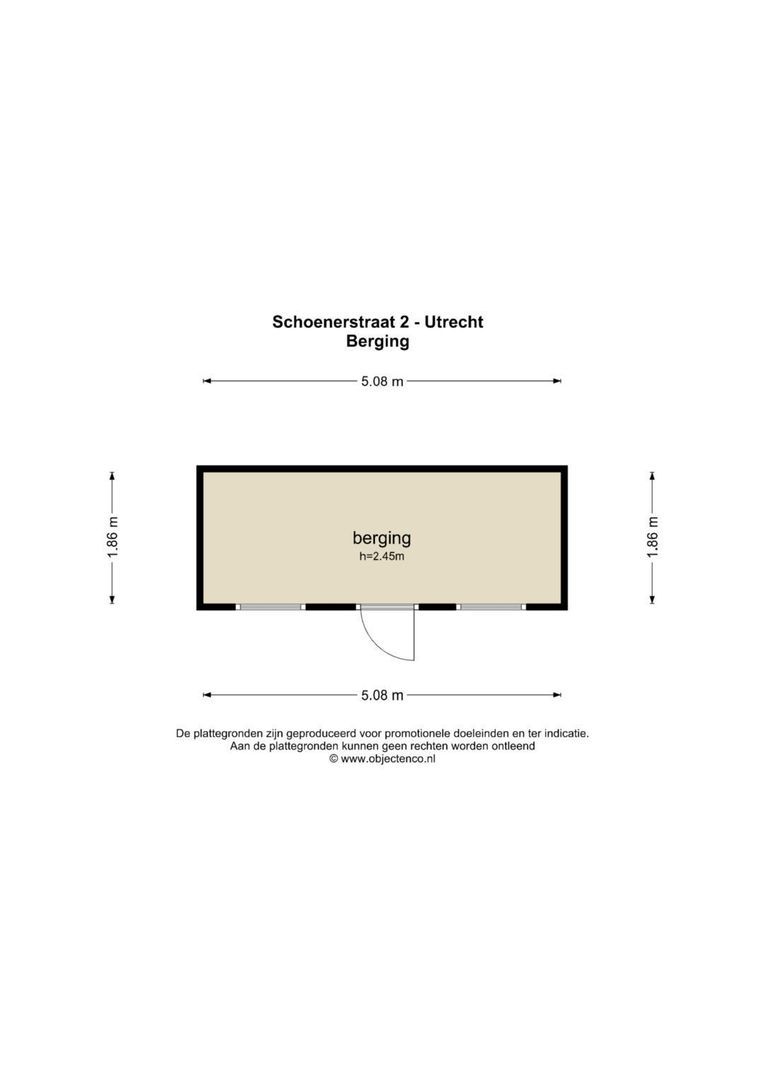 Schoenerstraat 2, Utrecht plattegrond-37