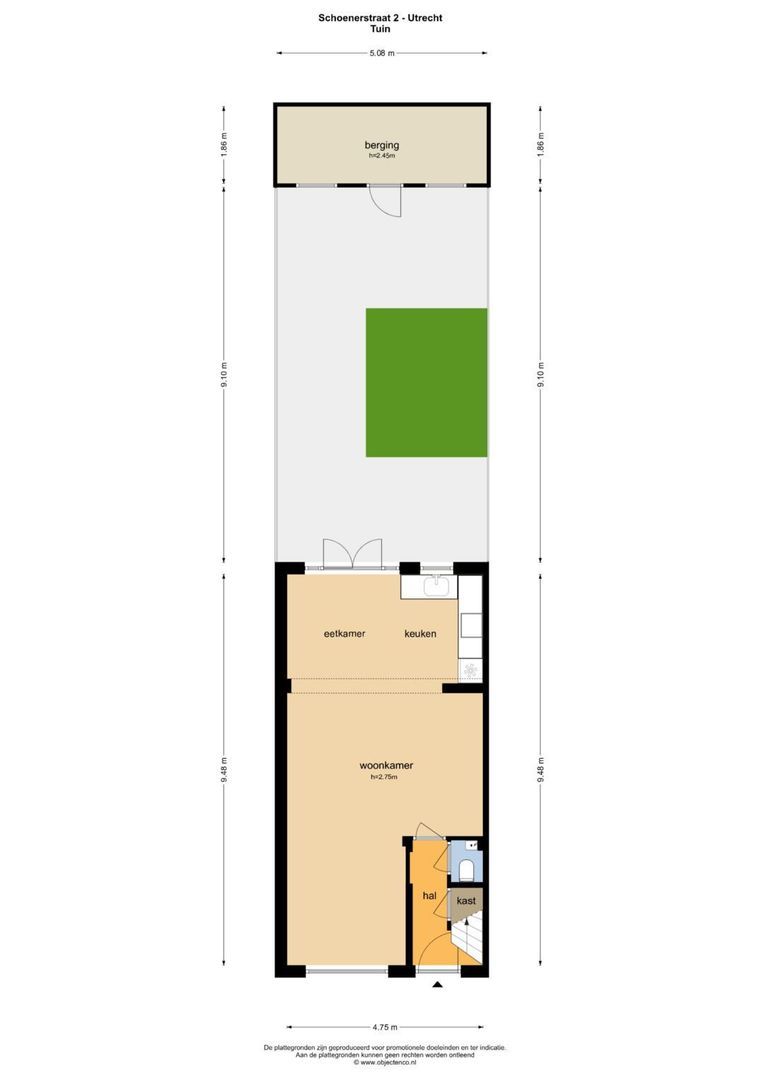 Schoenerstraat 2, Utrecht plattegrond-37