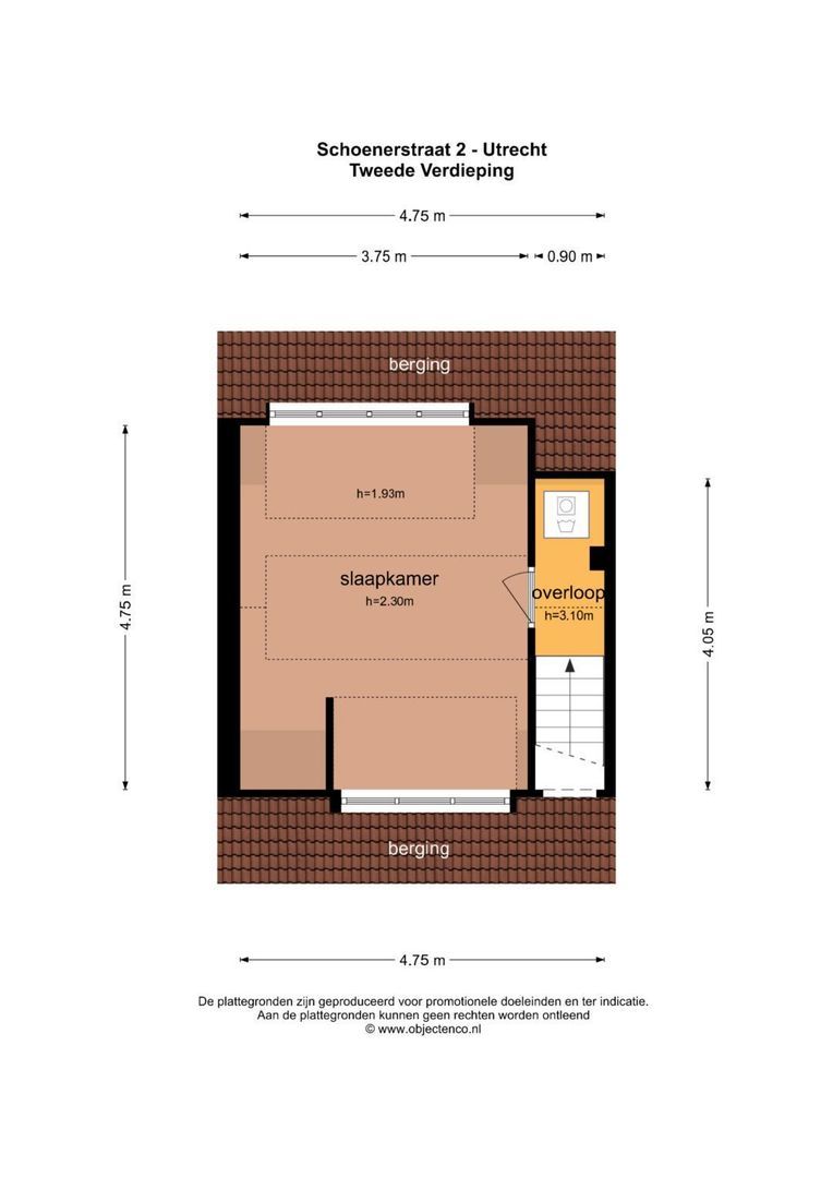 Schoenerstraat 2, Utrecht plattegrond-37