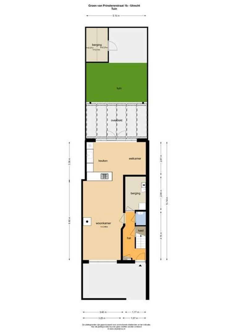 Groen van Prinstererstraat 1 B, Utrecht plattegrond-49
