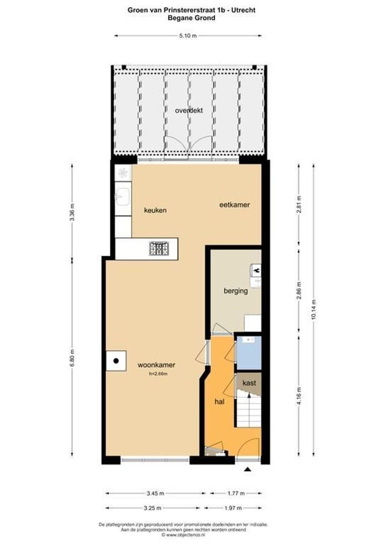 Groen van Prinstererstraat 1 B, Utrecht plattegrond-49