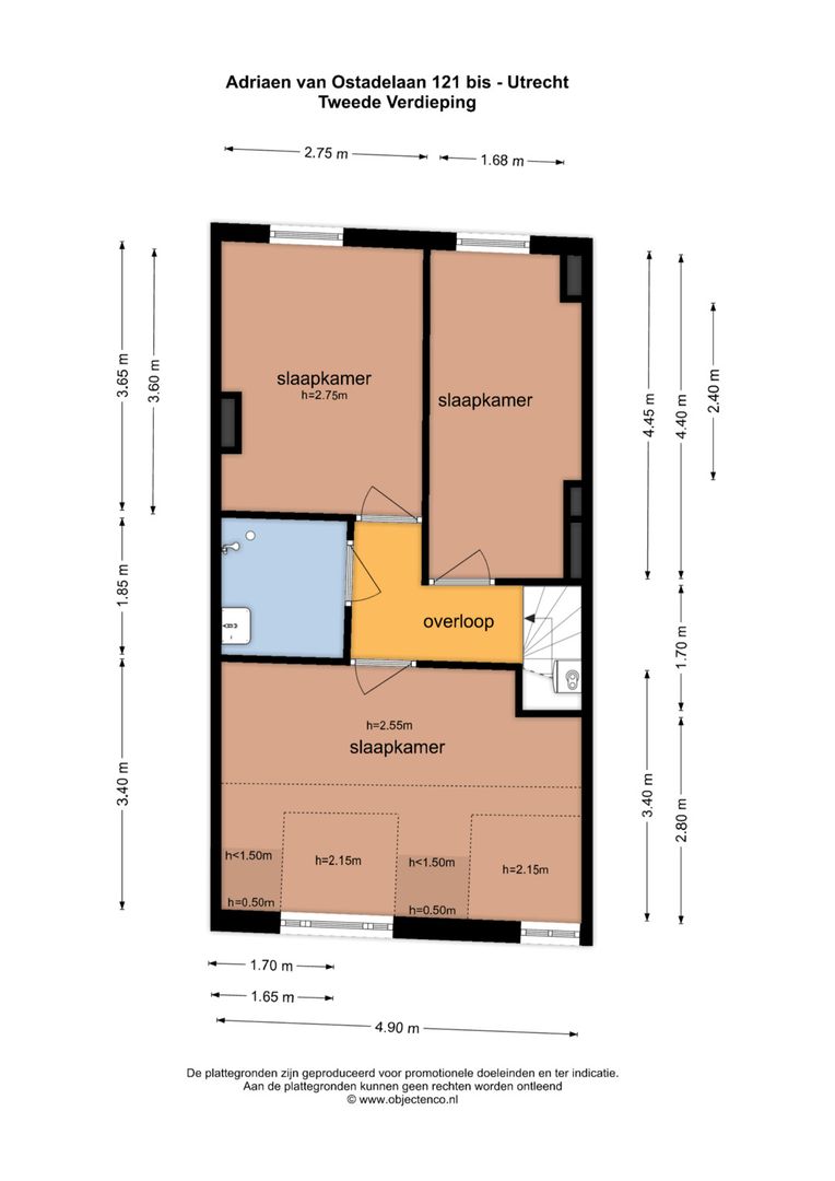 Adriaen van Ostadelaan 121 BS, Utrecht plattegrond-34