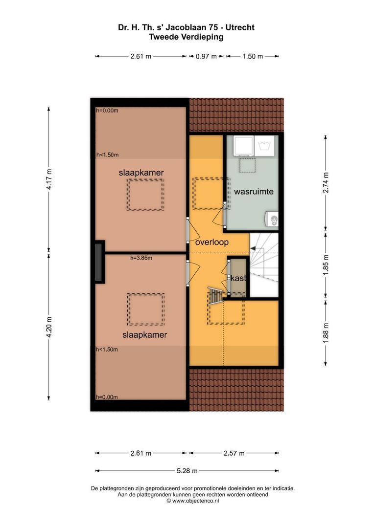 Dr. H. Th. s' Jacoblaan 75, Utrecht plattegrond-53