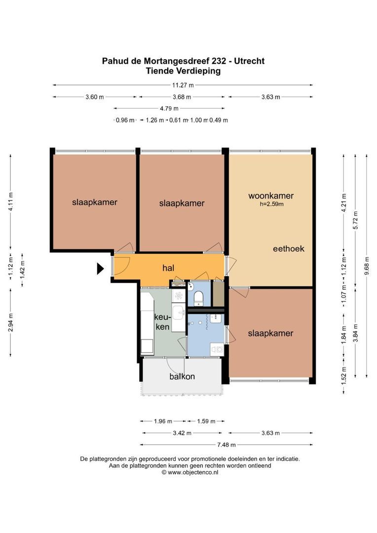 Pahud de Mortangesdreef 232, Utrecht plattegrond-32