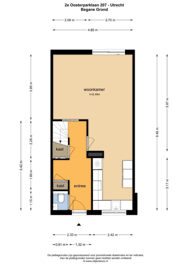 Tweede Oosterparklaan 207, Utrecht plattegrond-45