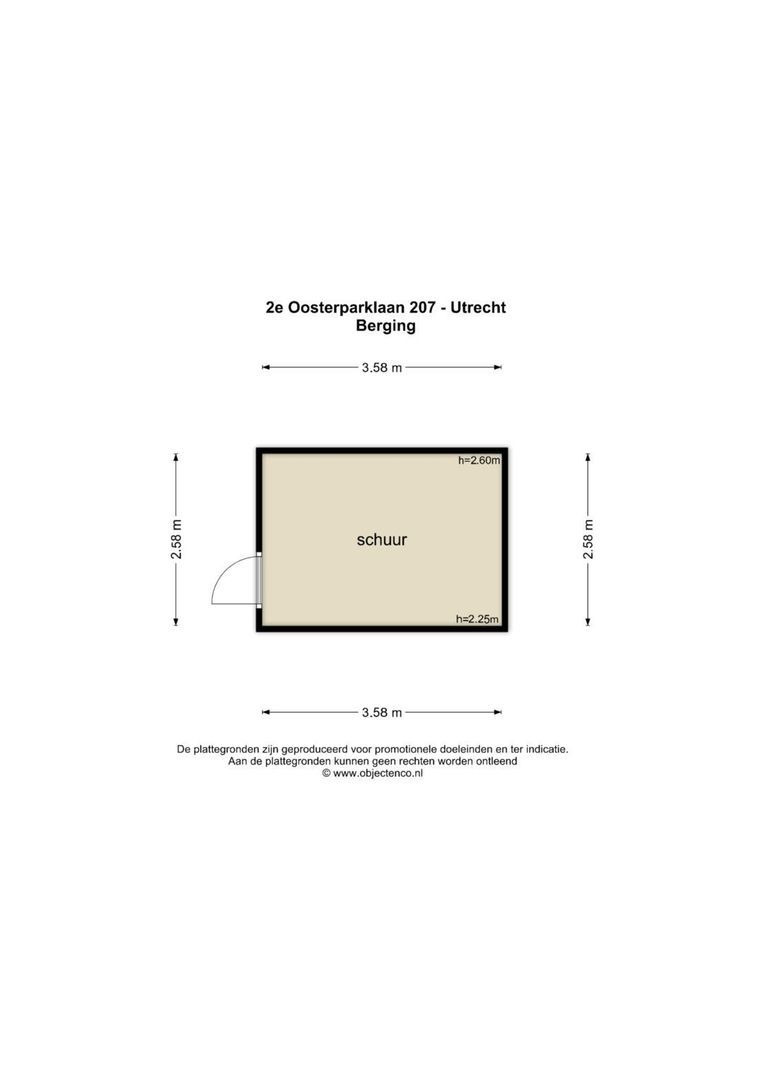 Tweede Oosterparklaan 207, Utrecht plattegrond-45