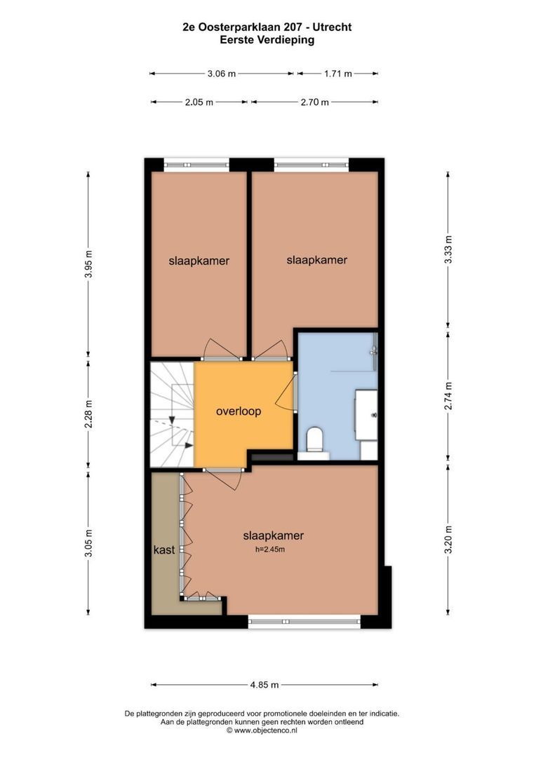 Tweede Oosterparklaan 207, Utrecht plattegrond-45