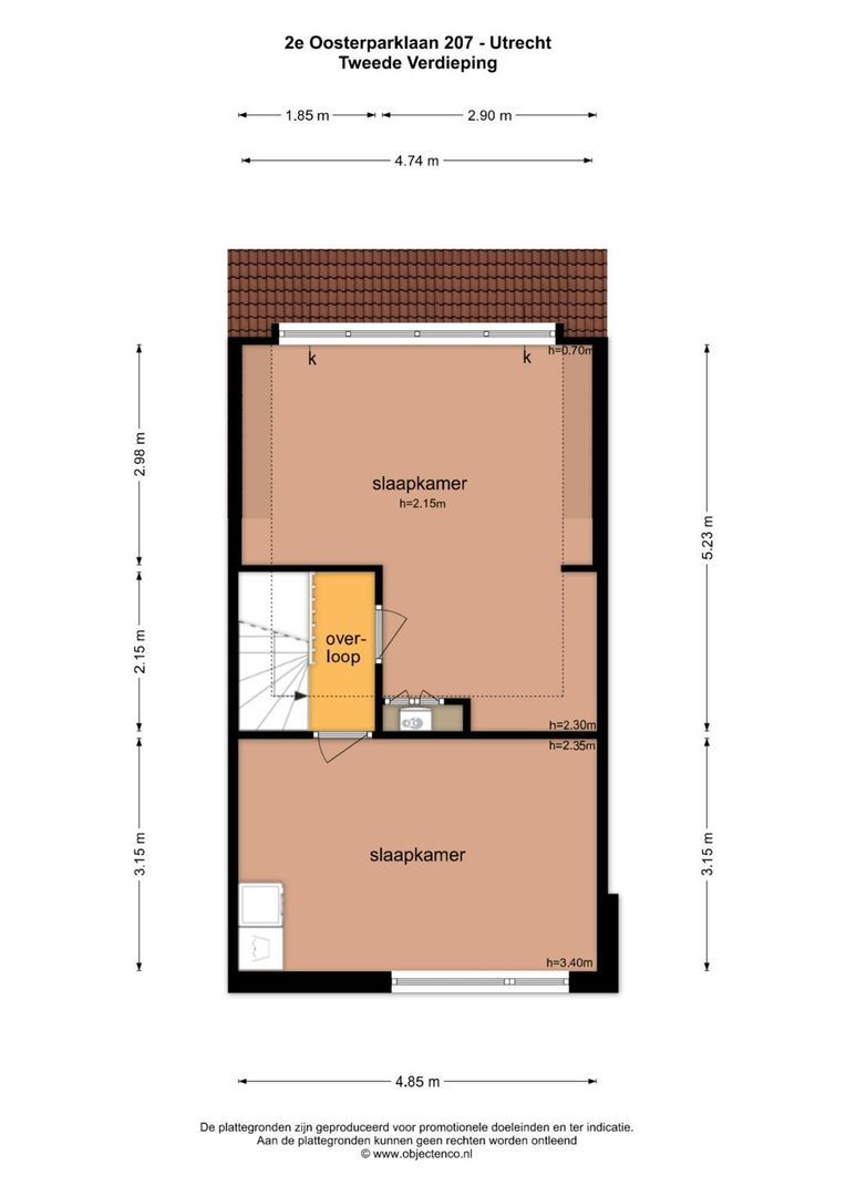 Tweede Oosterparklaan 207, Utrecht plattegrond-45