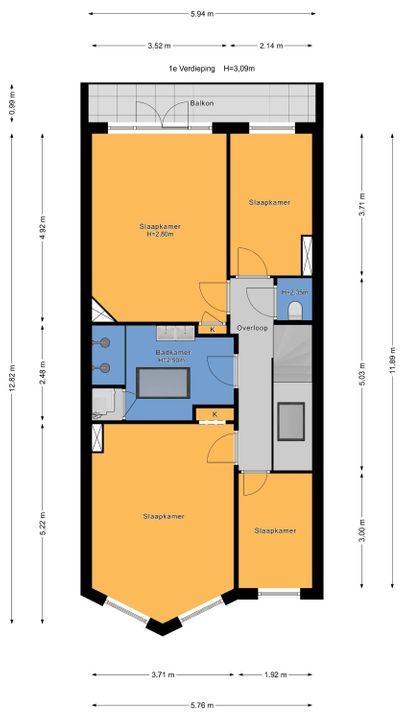 Marconistraat 75, Den Haag plattegrond-51