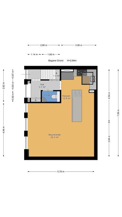 Boegstraat 20, Den Haag plattegrond-47