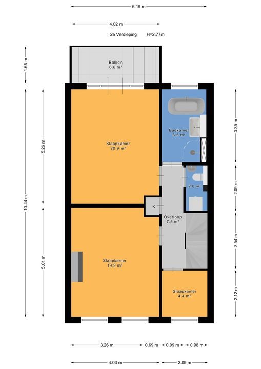 Obrechtstraat 38, Den Haag plattegrond-49
