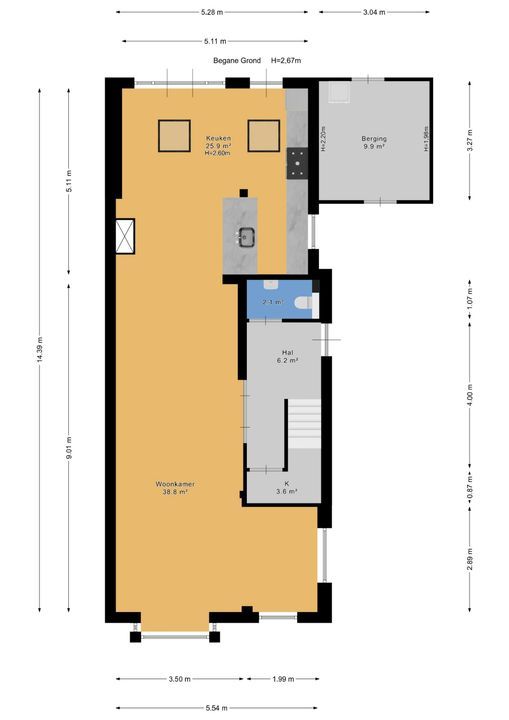 Kraaienlaan 61, Den Haag plattegrond-47