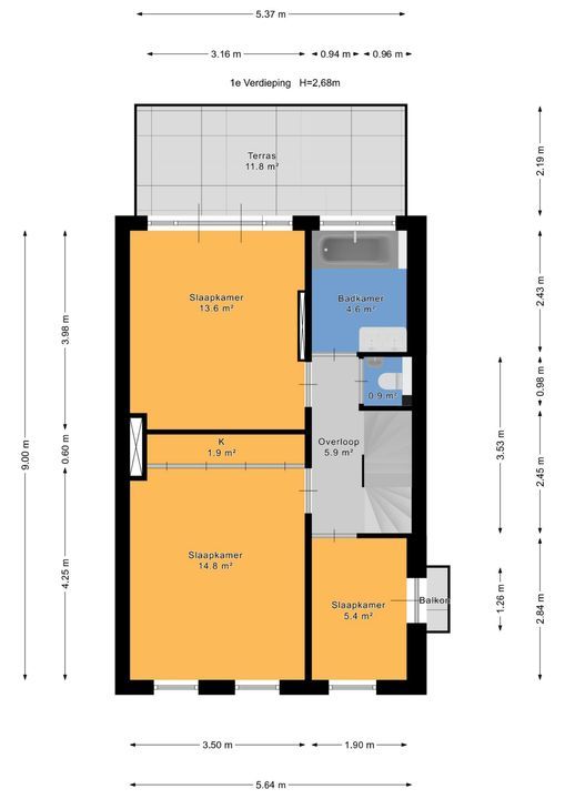 Kraaienlaan 61, Den Haag plattegrond-47