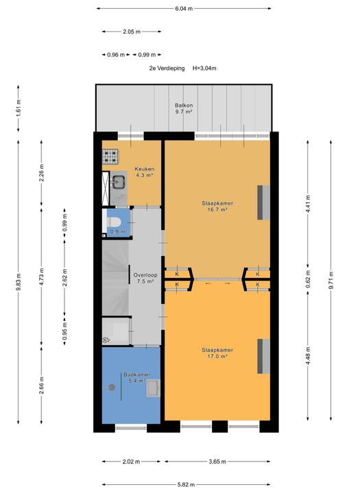 Obrechtstraat 424, Den Haag plattegrond-48